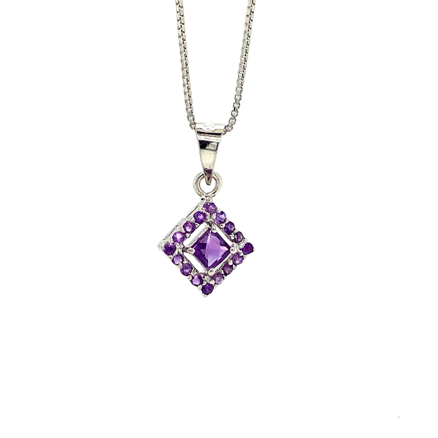 Amethyst Jewellery Set in .925 Sterling Silver - KSS 6494-2