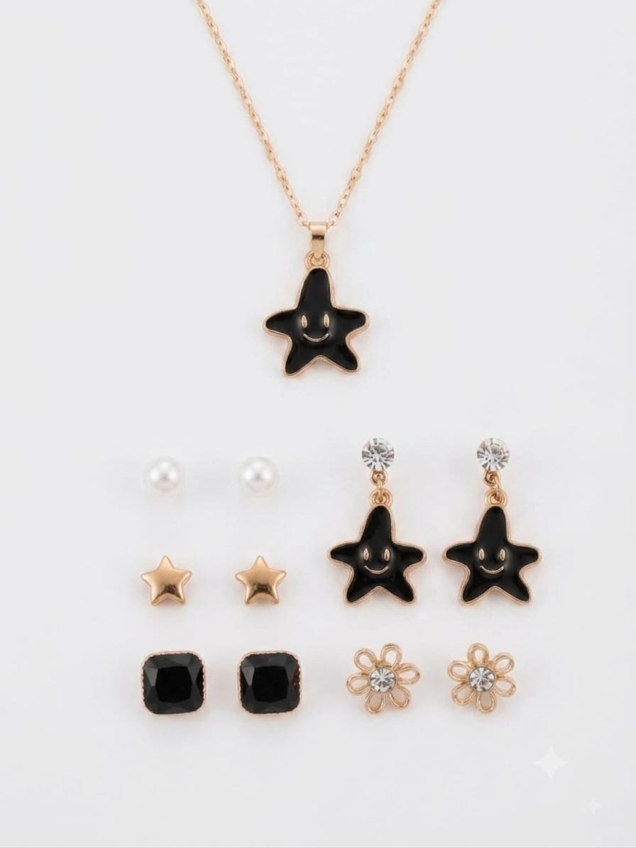 ✨ The Desire Jar – Viral Statement Jewellery & Korean Accessories Combo (6-in-1 Edition)