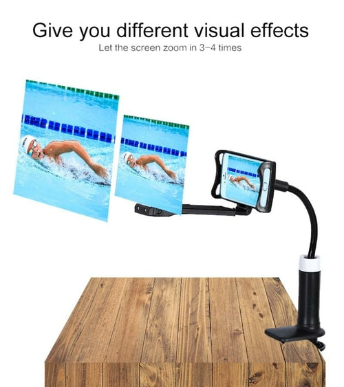 12" HD Phone Screen Magnifier with Stand — Your Personal Home Cinema