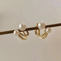 Double Pearl Stud Earring - Sori Style