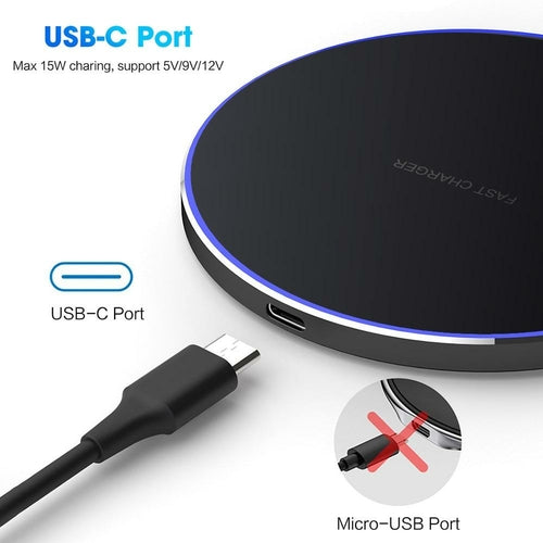Dragon W9 30W Wireless Charging Pad — Ultra-Thin, USB-C